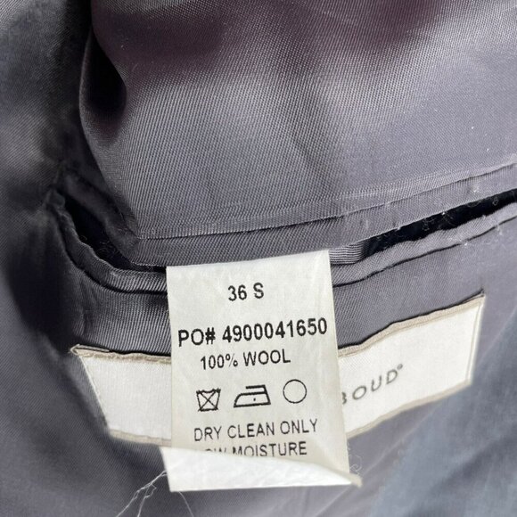 Joseph Abboud Blazer Jacket Mens 36S Gray Notched Lapel Fully Lined Suit Coat - Picture 9 of 10